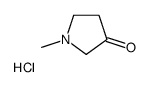 1-甲基吡咯烷-3-酮盐酸盐 结构式