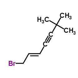 1-溴-6,6-二甲基-2-庚烯-4-炔 结构式