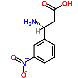 (R)-3-氨基-3-(3-硝基苯基)丙酸 结构式