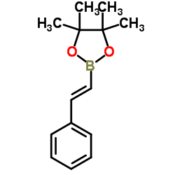 反式-2-(4,4,5,5-四甲基-1,3,2-二噁硼烷-2-基)苯乙烯 结构式