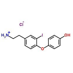 4-[4-(2-氨基乙基)-2-碘苯氧基]苯酚盐酸盐 结构式