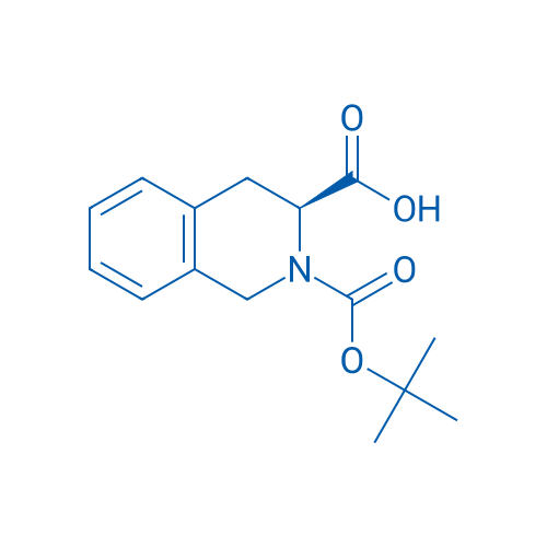 (S)-N-Boc-1,2,3,4-四氢异喹啉-3-甲酸 结构式