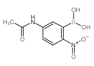 5-乙酰氨基-2-硝基苯基硼酸 结构式