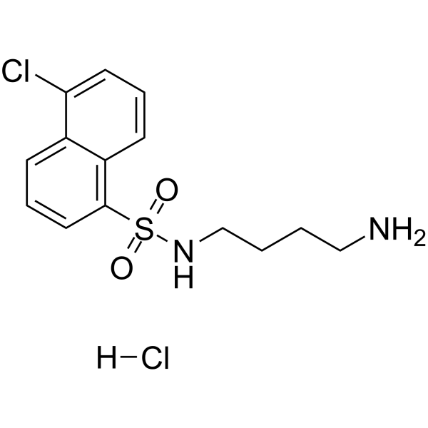 N-(4-氨基丁基)-5-氯-1-萘磺酰胺盐酸盐 结构式