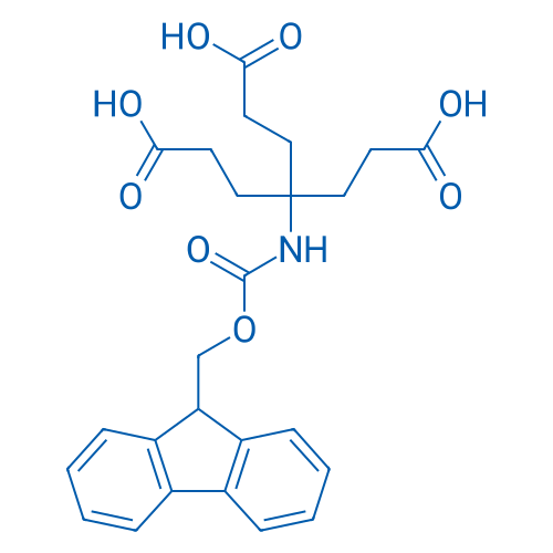 4-((((9H-芴-9-基)甲氧基)羰基)氨基)-4-(2-羧乙基)庚二酸 结构式