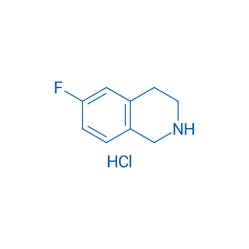 6-氟-1,2,3,4-四氢异喹啉盐酸盐 结构式
