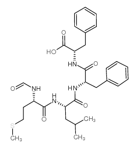 N-甲酰-甲氨酰-亮氨酰-苯丙氨酰-苯丙氨酸 结构式