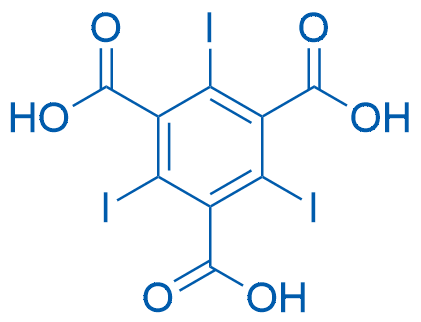 2,4,6-三碘苯-1,3,5-三羧酸 结构式
