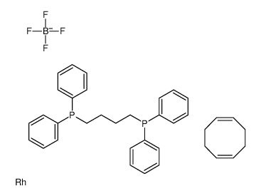 [1,4-双(二苯基膦基)丁烷](1,5-环辛二烯)铑(I)四氟硼酸盐 结构式
