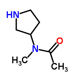 3-(N-乙酰-N-甲氨基)吡咯烷 结构式