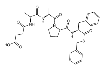 Suc-Ala-Ala-Pro-Phe-SBzl 结构式