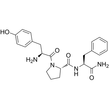 酪氨酰-脯氨酰-苯丙氨酰胺 结构式