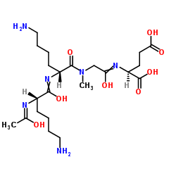 乙酰-L-赖氨酸-D-赖氨酸-肌氨酸-L-谷氨酸 结构式