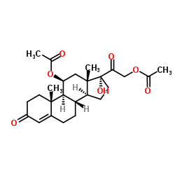 氢化可的松11,21-二乙酸酯 结构式