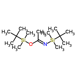 N,O-双(叔丁基二甲硅基)乙酰胺 结构式