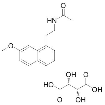 阿戈美拉汀L(+)-酒石酸 结构式