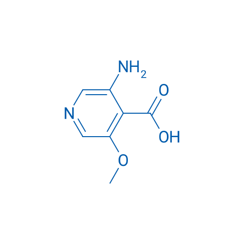 3-氨基-5-甲氧基异烟酸 结构式