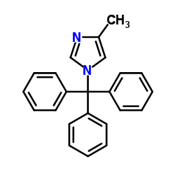 1-三苯甲基-4-甲基咪唑 结构式