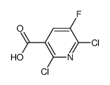 2,6-二氯-5-氟吡啶-3-羧酸 结构式