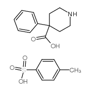 4-苯基-4-哌啶羧酸对甲基苯磺酸 结构式