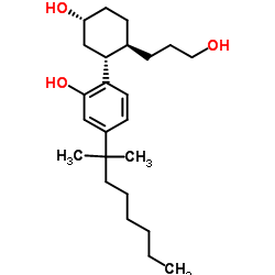 5-(1,1-二甲基庚基)-2-[5-羟基-2-(3-羟基丙基)环己基]苯酚 结构式