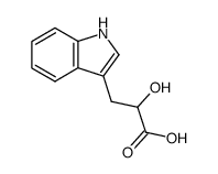 DL-吲哚-3-乳酸 结构式