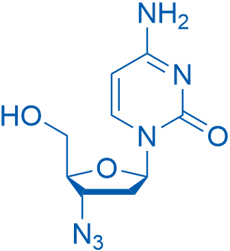 4-氨基-1-((2R,4S,5S)-4-叠氮-5-(羟甲基)四氢呋喃-2-基)嘧啶-2(1H)-酮 结构式