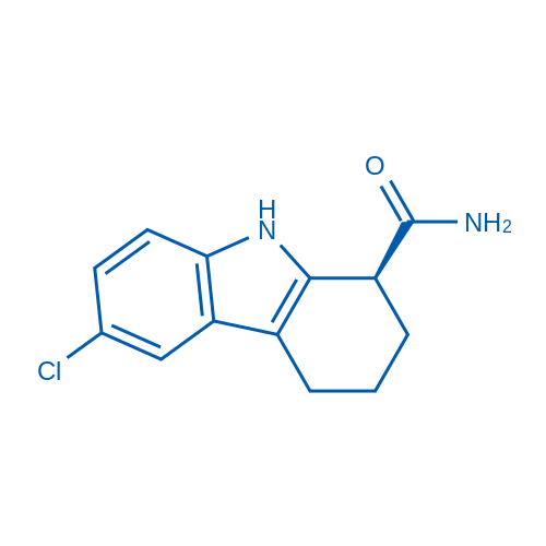 (1S)-6-氯-2,3,4,9-四氢-1H-咔唑-1-甲酰胺 结构式