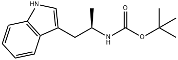 N-((1R)-2-(1H-吲哚-3-基)-1-甲基-乙基)氨基甲酸叔丁酯 结构式