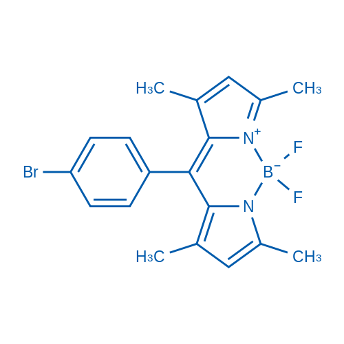 10-(4-溴苯基)-5,5-二氟-1,3,7,9-四甲基-5H-4λ4,5λ4-二吡咯并[1,2-c:2',1'-f][1,3,2]二氮硼杂环己烷 结构式