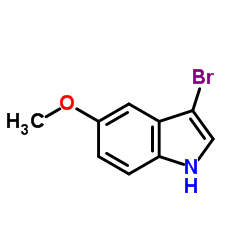 3-溴-5-甲氧基吲哚 结构式