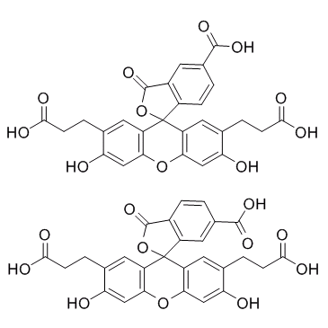 2,7-双(2-羧基乙基)-5(6)-羧基荧光素 结构式
