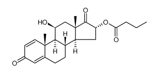 (11beta，16alpha)-11-Hydroxy-16-(1-oxobutoxy)-androsta-1，4-diene-3，17-dione 结构式