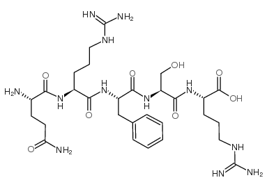 谷氨酰-精氨酰-苯丙氨酰-丝氨酰-精氨酸 结构式
