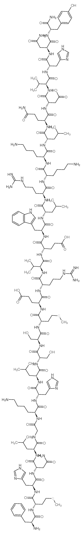 (酪氨酰34)-甲状旁腺激素(7-34)酰胺(牛) 结构式