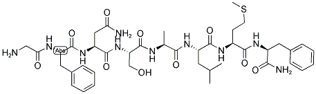 GLY-PHE-ASN-SER-ALA-LEU-MET-PHE-NH2 结构式