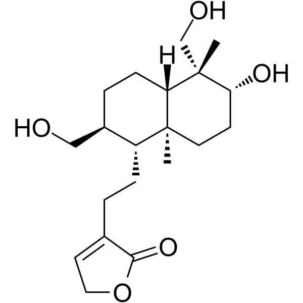 14-去氧基-17-羟基穿心莲内酯 结构式