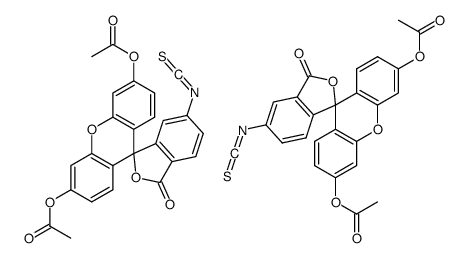 5-Isothiocyanato-3-oxo-3H-spiro[2-benzofuran-1,9'-xanthene]-3',6' -diyl diacetate-6-isothiocyanato-3-oxo-3H-spiro[2-benzofuran-1, 9'-xanthene]-3',6'-diyl diacetate (1:1) 结构式