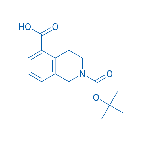 2-(叔丁氧基羰基)-1,2,3,4-四氢异喹啉-5-羧酸 结构式