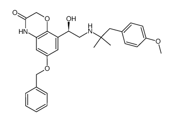 8-[(1R)-1-羟基-2-[[2-(4-甲氧基苯基)-1,1-二甲基乙基]氨基]乙基]-6-(苄氧基)-2H-1,4-苯并恶嗪-3(4H)-酮 结构式