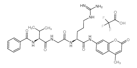 苯甲酰缬氨酰-甘氨酰-精氨酸-AMC 结构式