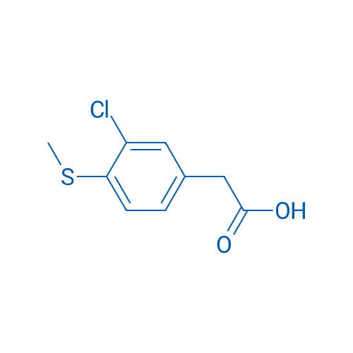 3-氯-4-甲硫基苯乙酸 结构式