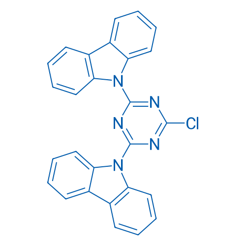 9,9'-(6-氯-1,3,5-三嗪-2,4-二基)双(9H-咔唑) 结构式
