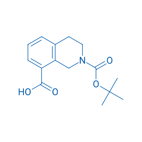 2-(叔丁氧羰基)-1,2,3,4-四氢异喹啉-8-羧酸 结构式