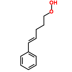 (E)-5-苯基-4-戊烯过氧化氢物 结构式