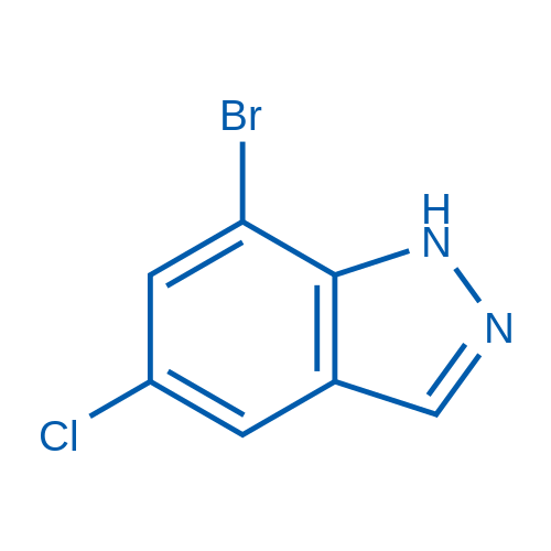 7-溴-5-氯-1H-吲唑 结构式