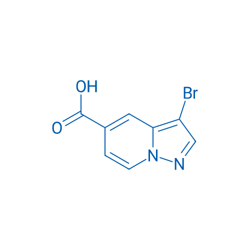 3-溴吡唑并[1,5-a]吡啶-5-羧酸 结构式