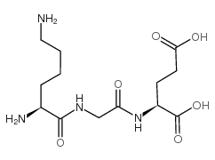 H-赖氨酰-甘氨酰-谷氨酸 结构式