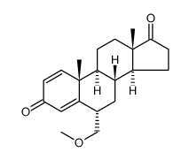 6α-(甲氧基甲基)雄甾-1,4-二烯-3,17-二酮 结构式