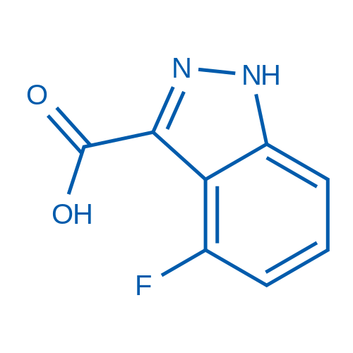 4-氟-1H-吲唑-3-羧酸 结构式